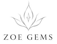 ZOE GEMS — silver crown crystal logo