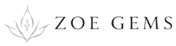 ZOE GEMS — silver crown crystal logo